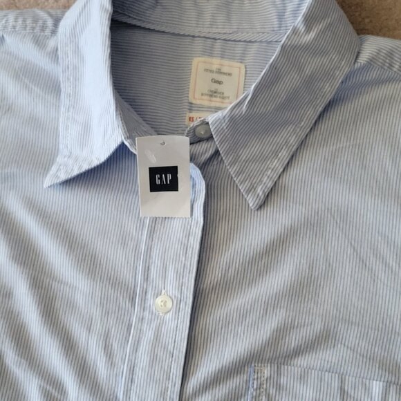 NEW GAP Women's Long Sleeve Striped Shirt Size XS NWT - Picture 1 of 8